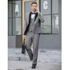 COOFANDY Men’s 3 Pieces Suit Slim Fit Tuxedo Set One Button Shawl Lapel Dinner Prom Jacket Vest Pants with Tie(Lgrey/Black)