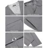 COOFANDY Men’s 3 Pieces Suit Slim Fit Tuxedo Set One Button Shawl Lapel Dinner Prom Jacket Vest Pants with Tie(Lgrey/Black)