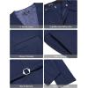 COOFANDY Men’s 3 Pieces Suit Slim Fit Tuxedo Set One Button Shawl Lapel Dinner Prom Jacket Vest Pants with Tie(Navy Blue)