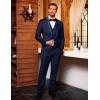 COOFANDY Men’s 3 Pieces Suit Slim Fit Tuxedo Set One Button Shawl Lapel Dinner Prom Jacket Vest Pants with Tie(Navy Blue)
