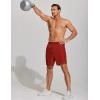 COOFANDY Mens Athletic Running Shorts 7” Gym Workout Shorts Lightweight Drawstring Training Shorts with Zipper Pockets(Blak/Wine Red)