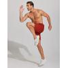 COOFANDY Mens Athletic Running Shorts 7” Gym Workout Shorts Lightweight Drawstring Training Shorts with Zipper Pockets(Blak/Wine Red)