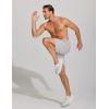 COOFANDY Mens Athletic Running Shorts 7” Gym Workout Shorts Lightweight Drawstring Training Shorts with Zipper Pockets(Light Grey(1 Pack of 1))