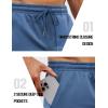 COOFANDY Mens Athletic Shorts Loose-fit Training Shorts Relaxed Fit Gym Shorts(1 Blue)