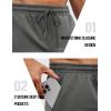 COOFANDY Mens Athletic Shorts Loose-fit Training Shorts Relaxed Fit Gym Shorts(1 Dark Grey)