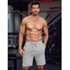 COOFANDY Mens Athletic Shorts Loose-fit Training Shorts Relaxed Fit Gym Shorts(1 Light Grey)