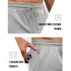 COOFANDY Mens Athletic Shorts Loose-fit Training Shorts Relaxed Fit Gym Shorts(1 Light Grey)