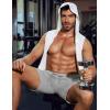 COOFANDY Mens Athletic Shorts Loose-fit Training Shorts Relaxed Fit Gym Shorts(1 Light Grey)