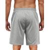 COOFANDY Mens Athletic Shorts Loose-fit Training Shorts Relaxed Fit Gym Shorts(1 Light Grey)