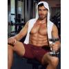 COOFANDY Mens Athletic Shorts Loose-fit Training Shorts Relaxed Fit Gym Shorts(1 Wine Red)