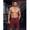 COOFANDY Mens Athletic Shorts Loose-fit Training Shorts Relaxed Fit Gym Shorts(1 Wine Red)