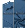 COOFANDY Mens Beach Shirt Short Sleeve Button Down Shirts Casual Cuban Collared Summer Vacation Tropical Shirts(Dark Blue)