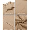 COOFANDY Mens Beach Shirt Short Sleeve Button Down Shirts Casual Cuban Collared Summer Vacation Tropical Shirts(Khaki)