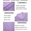 COOFANDY Mens Beach Shirt Short Sleeve Button Down Shirts Casual Cuban Collared Summer Vacation Tropical Shirts(Light Purple)