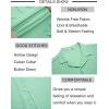 COOFANDY Mens Beach Shirt Short Sleeve Button Down Shirts Casual Cuban Collared Summer Vacation Tropical Shirts(Mint Green)