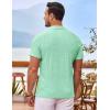 COOFANDY Mens Beach Shirt Short Sleeve Button Down Shirts Casual Cuban Collared Summer Vacation Tropical Shirts(Mint Green)