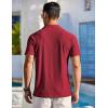 COOFANDY Mens Beach Shirt Short Sleeve Button Down Shirts Casual Cuban Collared Summer Vacation Tropical Shirts(Wine Red)