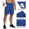 COOFANDY Men’s Beach Shorts 9″ Elastic Waist Drawstring Shorts Lightweight Regular Fit Casual Summer Shorts(Royal Blue)