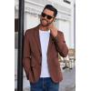 COOFANDY Men’s Blazer Business Suit Jacket Slim Fit Two Button Casual Sport Coats(Dark Red)