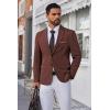 COOFANDY Men’s Blazer Business Suit Jacket Slim Fit Two Button Casual Sport Coats(Dark Red)