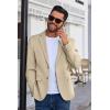 COOFANDY Men’s Blazer Business Suit Jacket Slim Fit Two Button Casual Sport Coats(Light Grey Khaki)