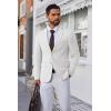COOFANDY Men’s Blazer Business Suit Jacket Slim Fit Two Button Casual Sport Coats(White)