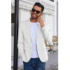 COOFANDY Men’s Blazer Business Suit Jacket Slim Fit Two Button Casual Sport Coats(White)