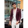 COOFANDY Men’s Blazer Casual Sport Coats Slim Fit One Button Suit Jacket Lightweight Sports Jacket(Burgundy)