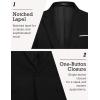COOFANDY Men’s Blazer Casual Sport Coats Slim Fit One Button Suit Jacket Lightweight Sports Jacket(Dark Black)