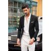 COOFANDY Men’s Blazer Casual Sport Coats Slim Fit One Button Suit Jacket Lightweight Sports Jacket(Dark Black)