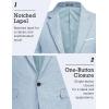 COOFANDY Men’s Blazer Casual Sport Coats Slim Fit One Button Suit Jacket Lightweight Sports Jacket(Light Blue)