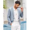COOFANDY Men’s Blazer Casual Sport Coats Slim Fit One Button Suit Jacket Lightweight Sports Jacket(Light Blue)