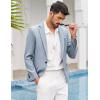 COOFANDY Men’s Blazer Casual Sport Coats Slim Fit One Button Suit Jacket Lightweight Sports Jacket(Light Blue)
