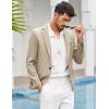 COOFANDY Men’s Blazer Casual Sport Coats Slim Fit One Button Suit Jacket Lightweight Sports Jacket(Light Khaki)