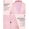 COOFANDY Men’s Blazer Casual Sport Coats Slim Fit One Button Suit Jacket Lightweight Sports Jacket(Pink)