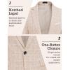 COOFANDY Men’s Blazer Casual Sport Coats Slim Fit One Button Suit Jacket Lightweight Sports Jacket(Plaid Blazer – Beige)
