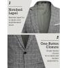 COOFANDY Men’s Blazer Casual Sport Coats Slim Fit One Button Suit Jacket Lightweight Sports Jacket(Plaid Blazer – Dark Gray)