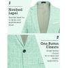 COOFANDY Men’s Blazer Casual Sport Coats Slim Fit One Button Suit Jacket Lightweight Sports Jacket(Plaid Blazer – Mint Green)