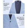 COOFANDY Men’s Blazer Casual Sport Coats Slim Fit One Button Suit Jacket Lightweight Sports Jacket(Plaid Blazer – Sky Blue)