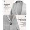 COOFANDY Men’s Blazer Casual Sport Coats Slim Fit One Button Suit Jacket Lightweight Sports Jacket(Plaid Blazer- Light Grey)