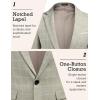 COOFANDY Men’s Blazer Casual Sport Coats Slim Fit One Button Suit Jacket Lightweight Sports Jacket(Plaid Blazer- Light Khaki)