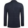 COOFANDY Men’s Blazer Casual Sport Coats Slim Fit One Button Suit Jacket Lightweight Sports Jacket(Plaid Blazer- Navy Blue)
