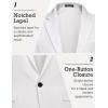 COOFANDY Men’s Blazer Casual Sport Coats Slim Fit One Button Suit Jacket Lightweight Sports Jacket(White)