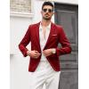 COOFANDY Men’s Blazer Casual Sport Coats Slim Fit One Button Suit Jacket Lightweight Sports Jacket(Wine Red)