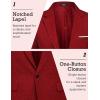 COOFANDY Men’s Blazer Casual Sport Coats Slim Fit One Button Suit Jacket Lightweight Sports Jacket(Wine Red)