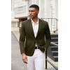 COOFANDY Mens Blazer Jacket One Button Casual Suit Jackets Stretch Knit Sport Coat(Army Green)