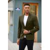 COOFANDY Mens Blazer Jacket One Button Casual Suit Jackets Stretch Knit Sport Coat(Army Green)