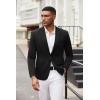 COOFANDY Mens Blazer Jacket One Button Casual Suit Jackets Stretch Knit Sport Coat(Black)