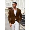 COOFANDY Mens Blazer Jacket One Button Casual Suit Jackets Stretch Knit Sport Coat(Brown-2)