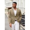 COOFANDY Mens Blazer Jacket One Button Casual Suit Jackets Stretch Knit Sport Coat(Champagne)